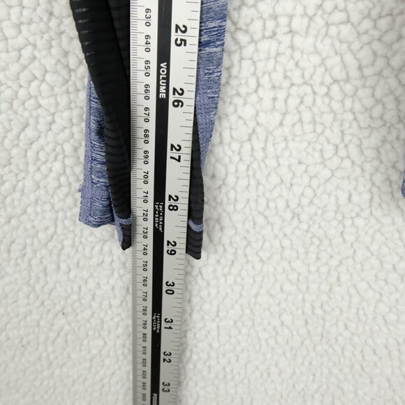 Nike Pro Pants Womens Medium Blue Black Striped COmpression Athletic Peformance - Picture 8 of 10